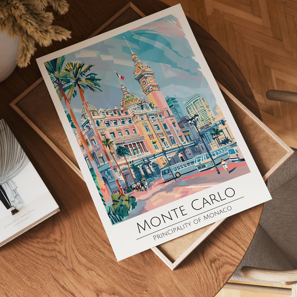 Monte Carlo Riviera Palace – affisch med stilfullt motiv från Bozetto i hög kvalitet