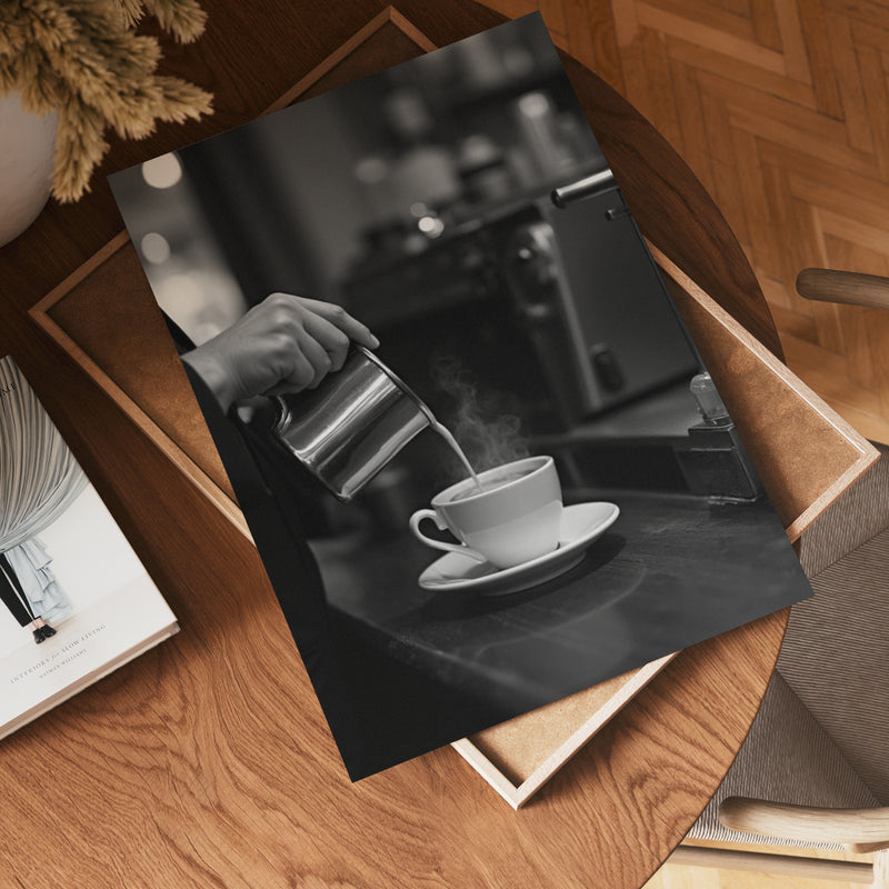 Steaming Perfection Coffee Poster