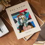 Colorful Abstract Face Poster – abstrakt konst och stilren konsttryck för hemmet hos Bozetto