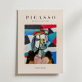 Colorful Abstract Face Poster – abstrakt konst och stilren konsttryck för hemmet hos Bozetto