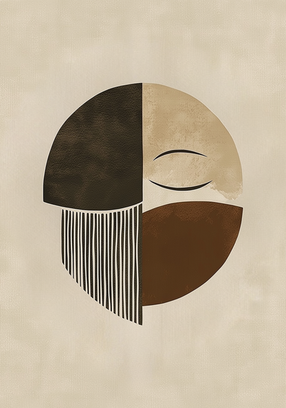 Abstract Face Circle Poster