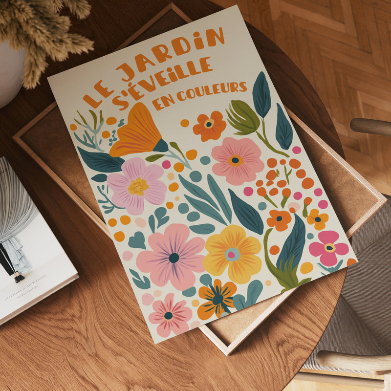 Floral garden poster