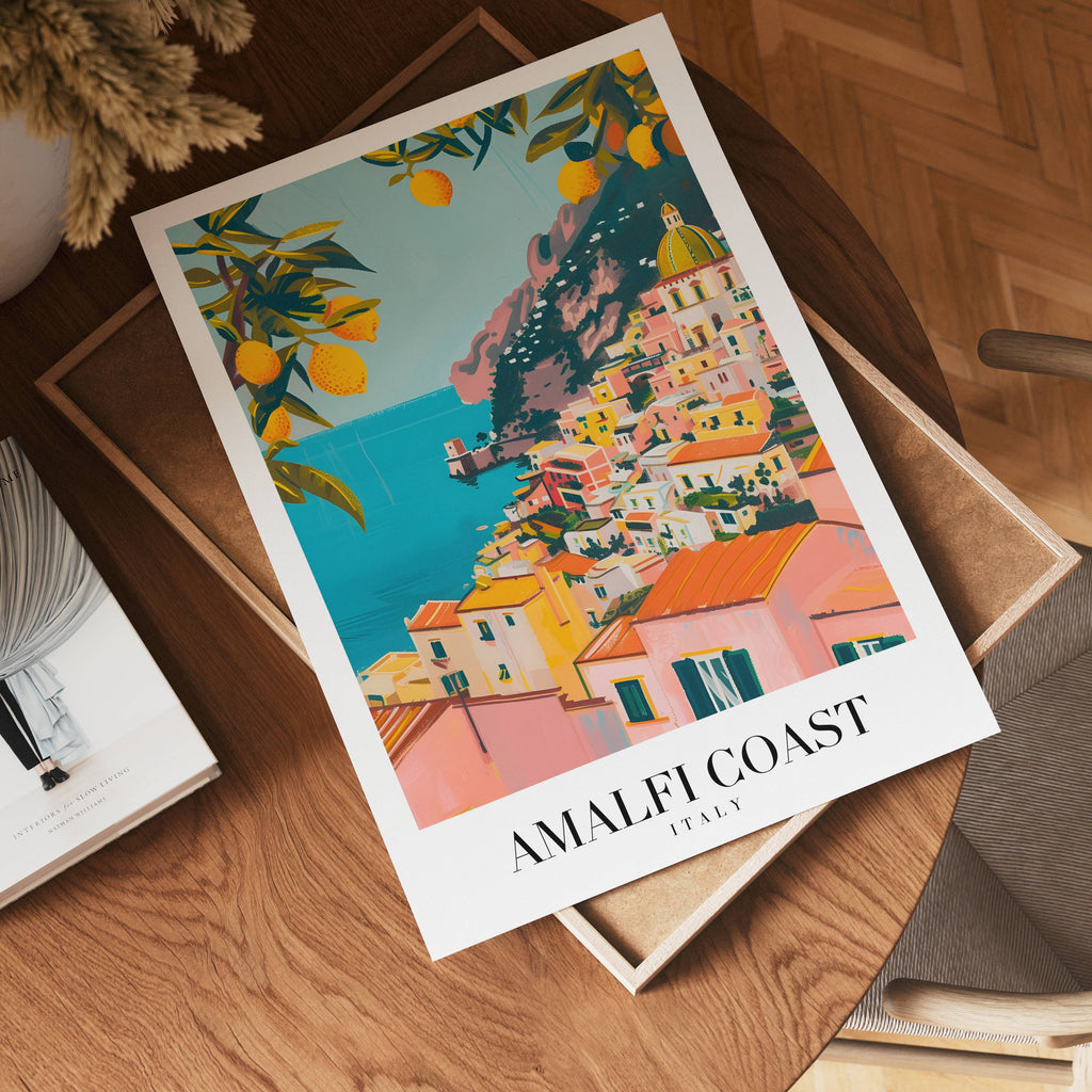 Sunlit Amalfi Coast – affisch med snyggt motiv, köp enkelt hos Bozetto i flera storlekar