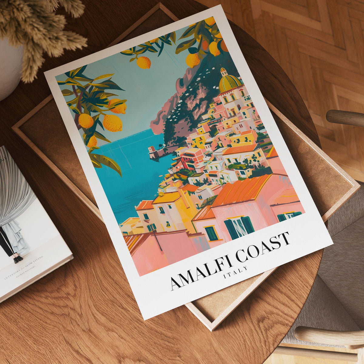 Sunlit Amalfi Coast – affisch med snyggt motiv, köp enkelt hos Bozetto i flera storlekar