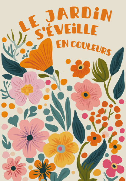 Floral garden poster