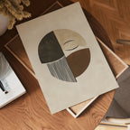 Abstract Face Circle – affisch med snyggt motiv, köp enkelt hos Bozetto i flera storlekar