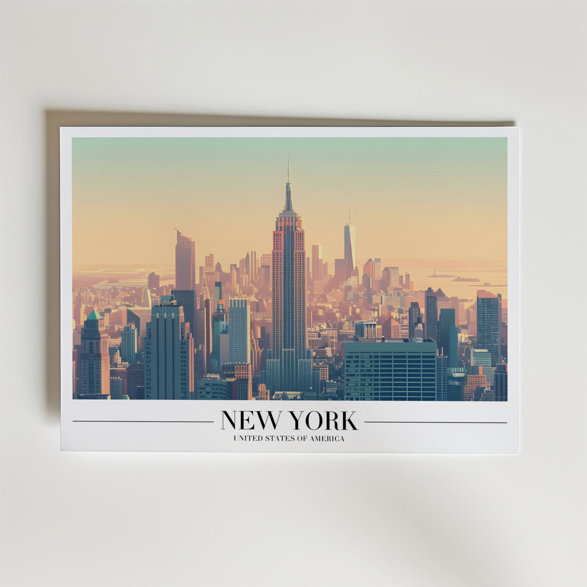 New York – stilfullt konsttryck från Bozetto, tryckt på matt finpapper i hög tryckkvalitet