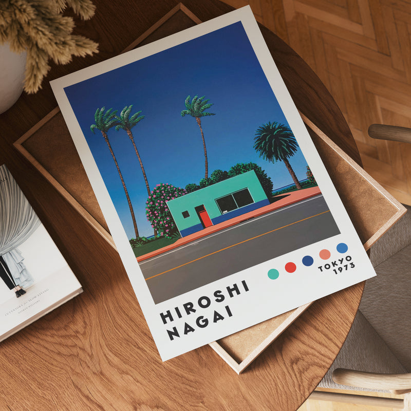 Hiroshi Nagai Palm Street Minimalism Poster