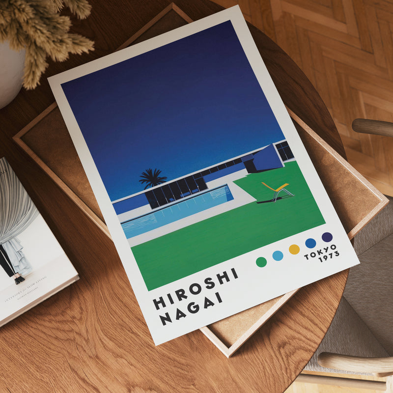 Hiroshi Nagai Minimalist Poolside Poster