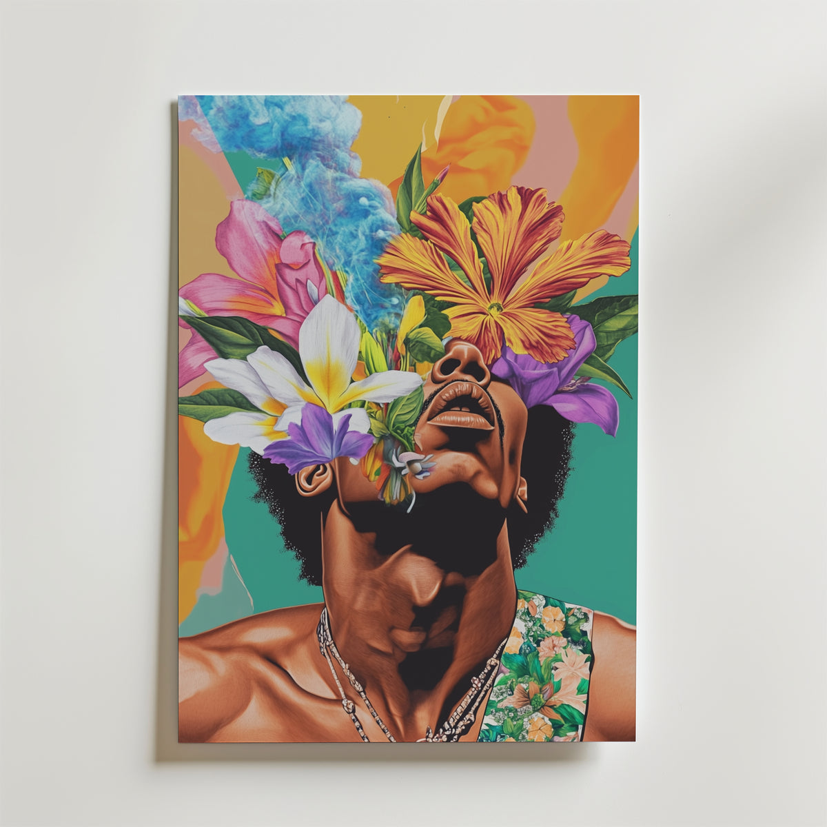 Blooming Hendrix – stilfullt konsttryck från Bozetto, tryckt på matt finpapper i hög tryckkvalitet