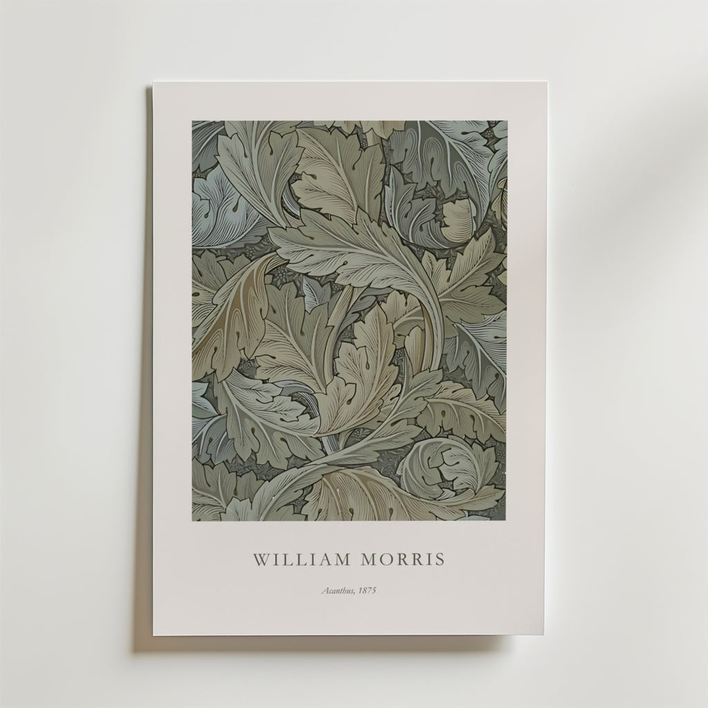 William Morris Acanthus – stilfullt konsttryck från Bozetto, tryckt på matt finpapper