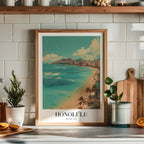 Waves Of Honolulu poster visad rakt fram – Bozetto affisch i hög tryckkvalitet i hög tryckkvalitet
