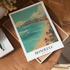 Waves Of Honolulu – affisch med snyggt motiv, köp enkelt hos Bozetto i flera storlekar