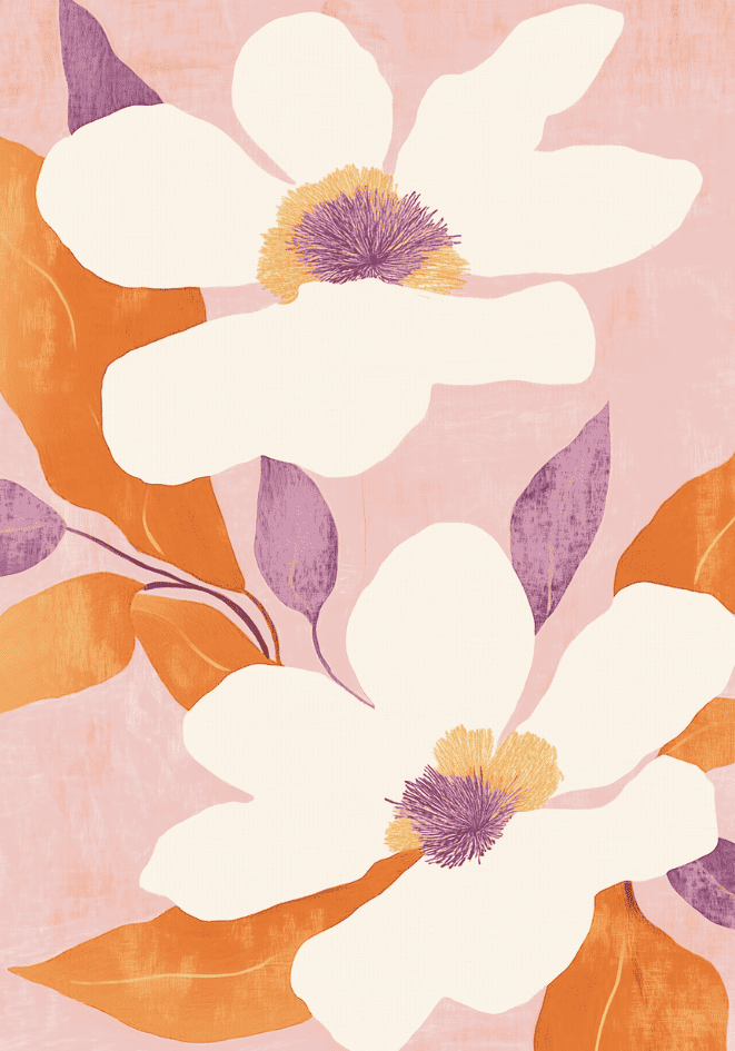 Pink Peony Flower Poster