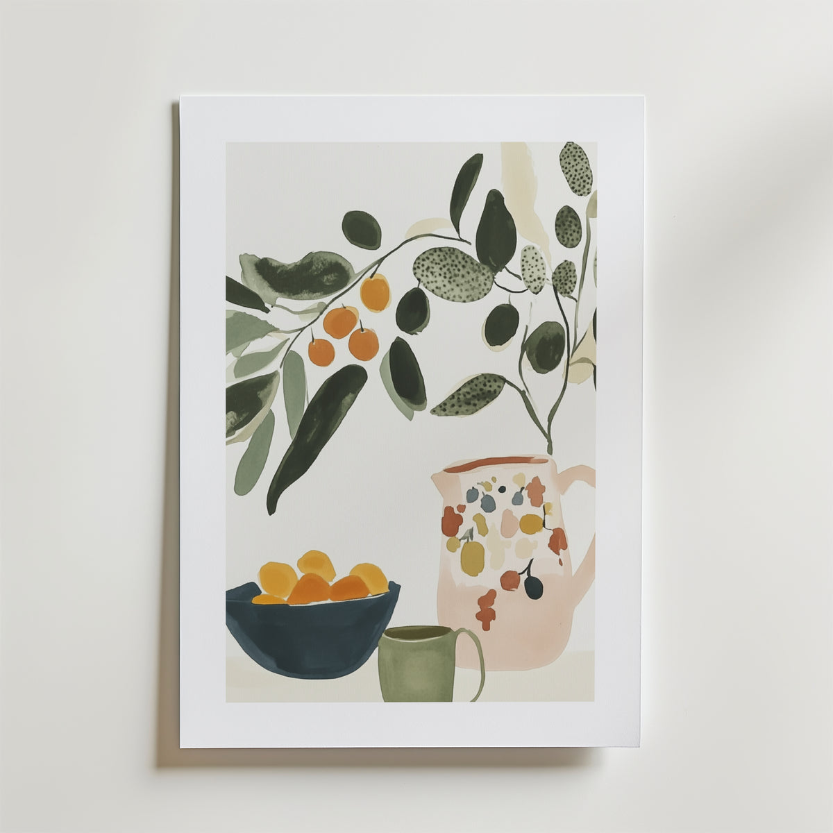 Citrus Table – stilfullt konsttryck från Bozetto, tryckt på matt finpapper i hög tryckkvalitet