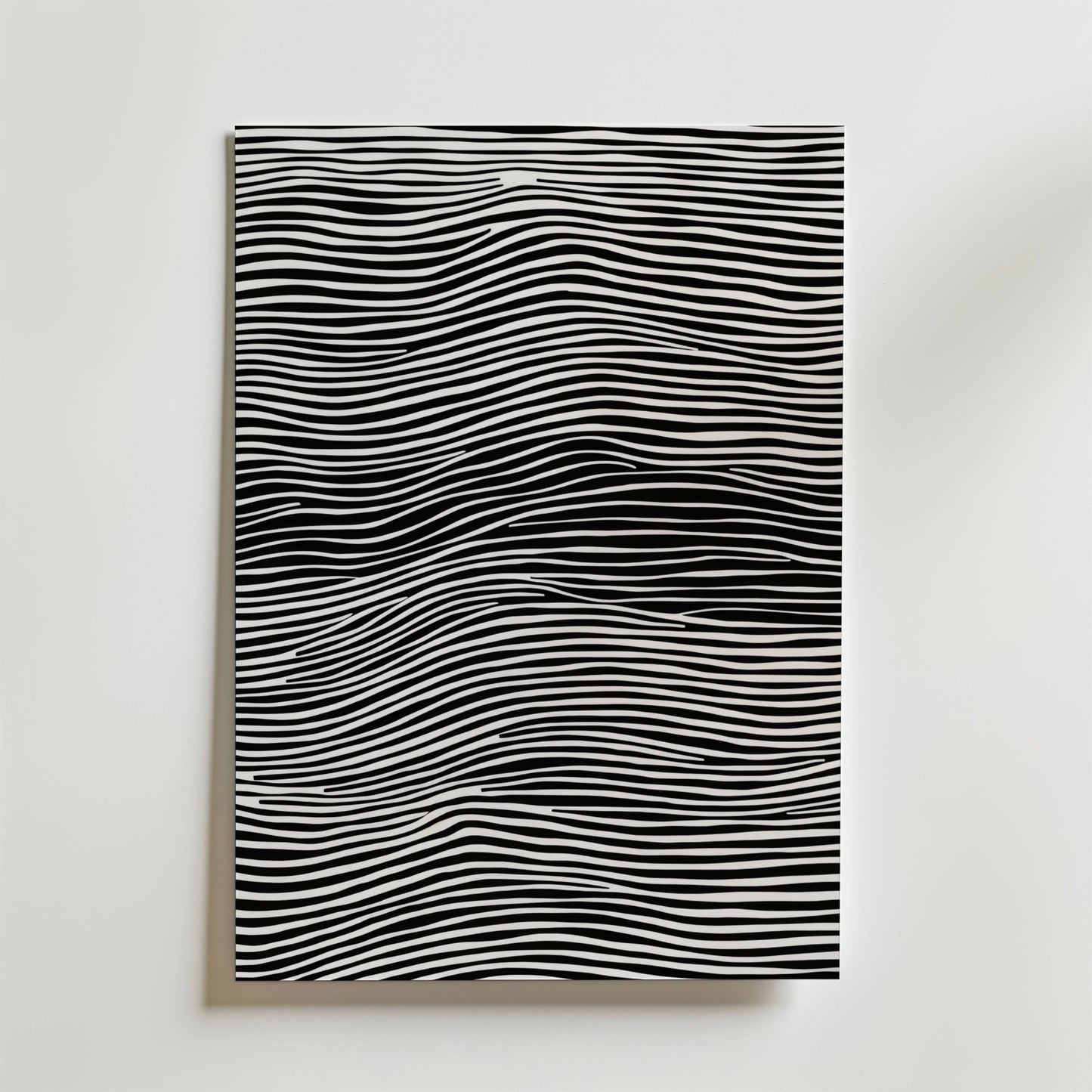 Monochrome Waves Poster