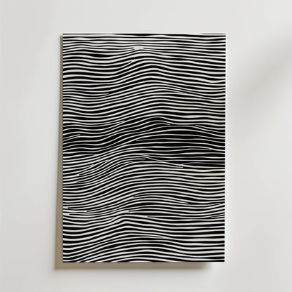 Monochrome Waves Poster