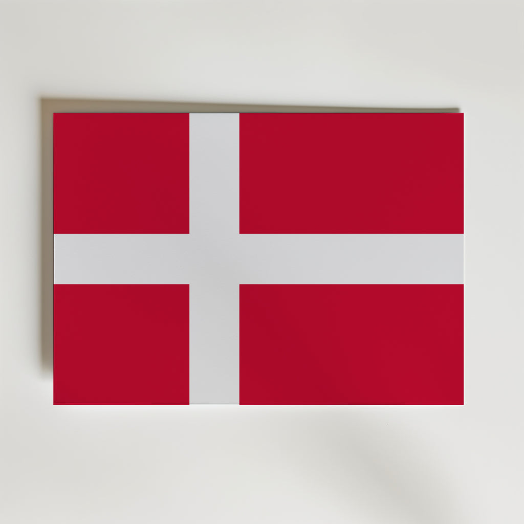 Denmark National Flag Poster – modern konst och stilren konsttryck för hemmet hos Bozetto