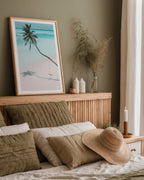 Palm Beach Swing poster visualiserad på vägg – se rätt storlek med mockup från Bozetto