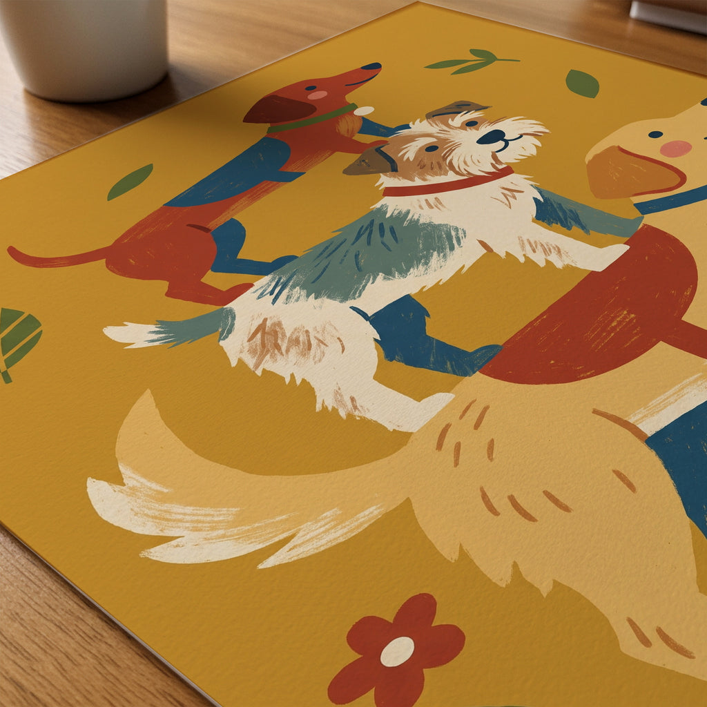 Dog Totem Poster – närbild på papper
