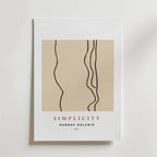 Simplicity Lines – stilfullt konsttryck från Bozetto, tryckt på matt finpapper i hög tryckkvalitet