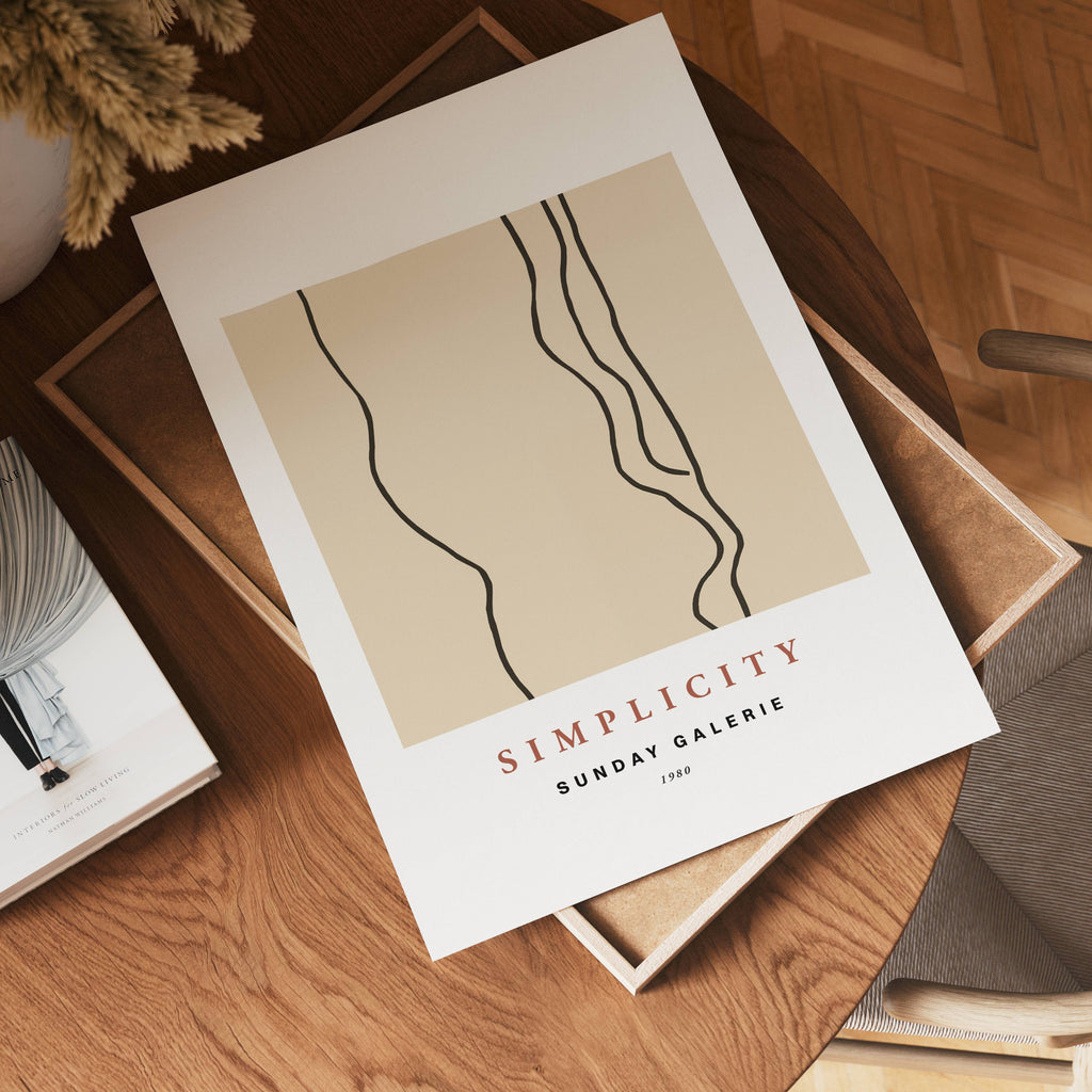 Simplicity Lines poster visad rakt fram – Bozetto affisch i hög tryckkvalitet i hög tryckkvalitet