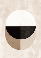 Abstract Round Halved Shapes poster i olika storlekar – köp enkelt hos Bozetto i hög kvalitet