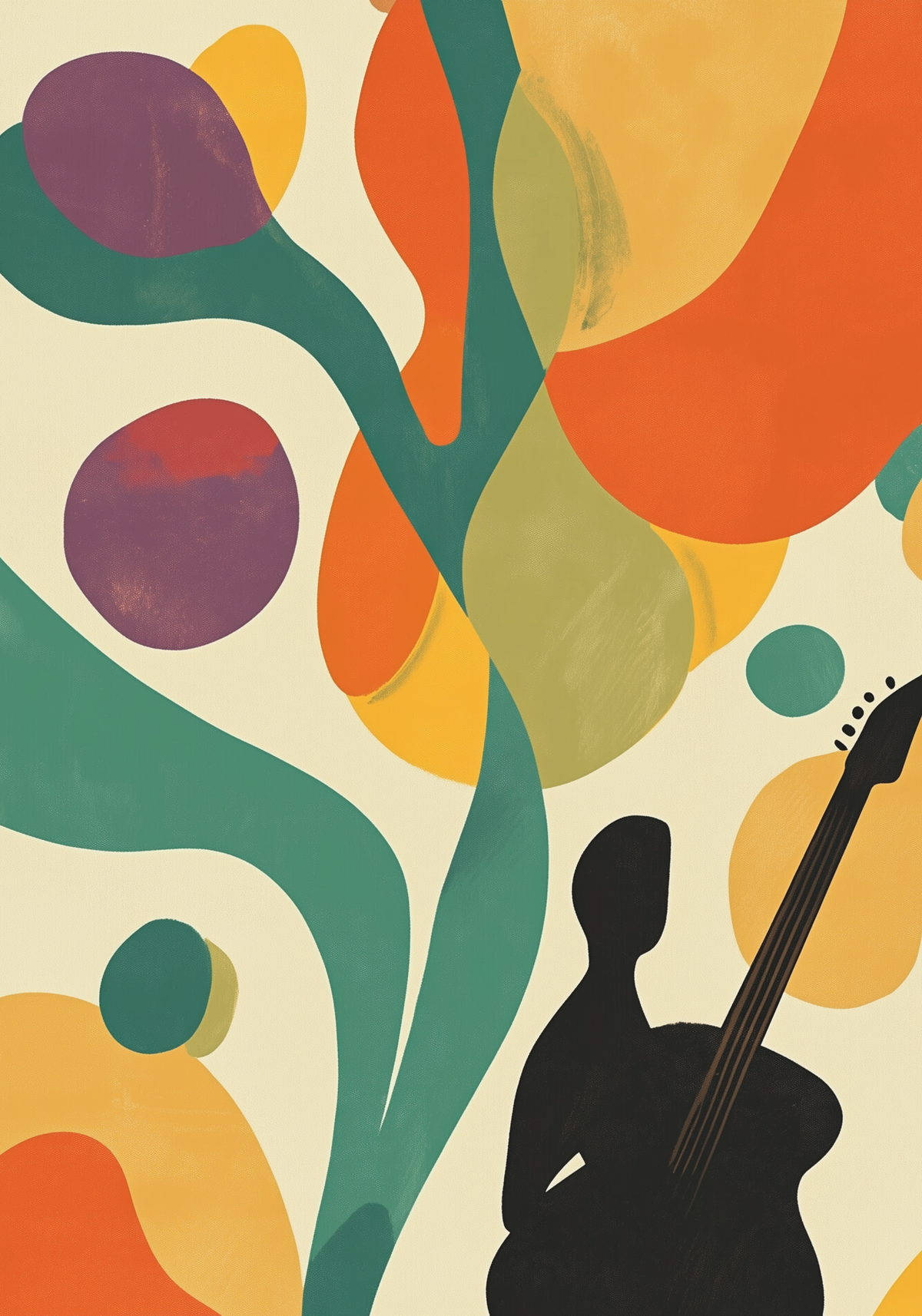 Guitar Tree Dreams – köp enkelt hos Bozetto konsttryck i hög kvalitet i hög kvalitet
