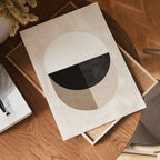 Abstract Round Halved Shapes – affisch med stilfullt motiv från Bozetto i hög kvalitet