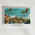 Beverly Hills – stilfullt konsttryck från Bozetto, tryckt på matt finpapper i hög tryckkvalitet