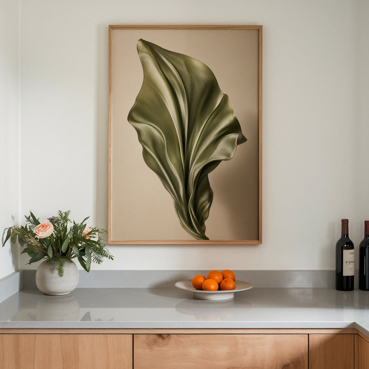 Velvet Leaf Curl poster i stilrent hem med modern inredning – köp enkelt hos Bozetto