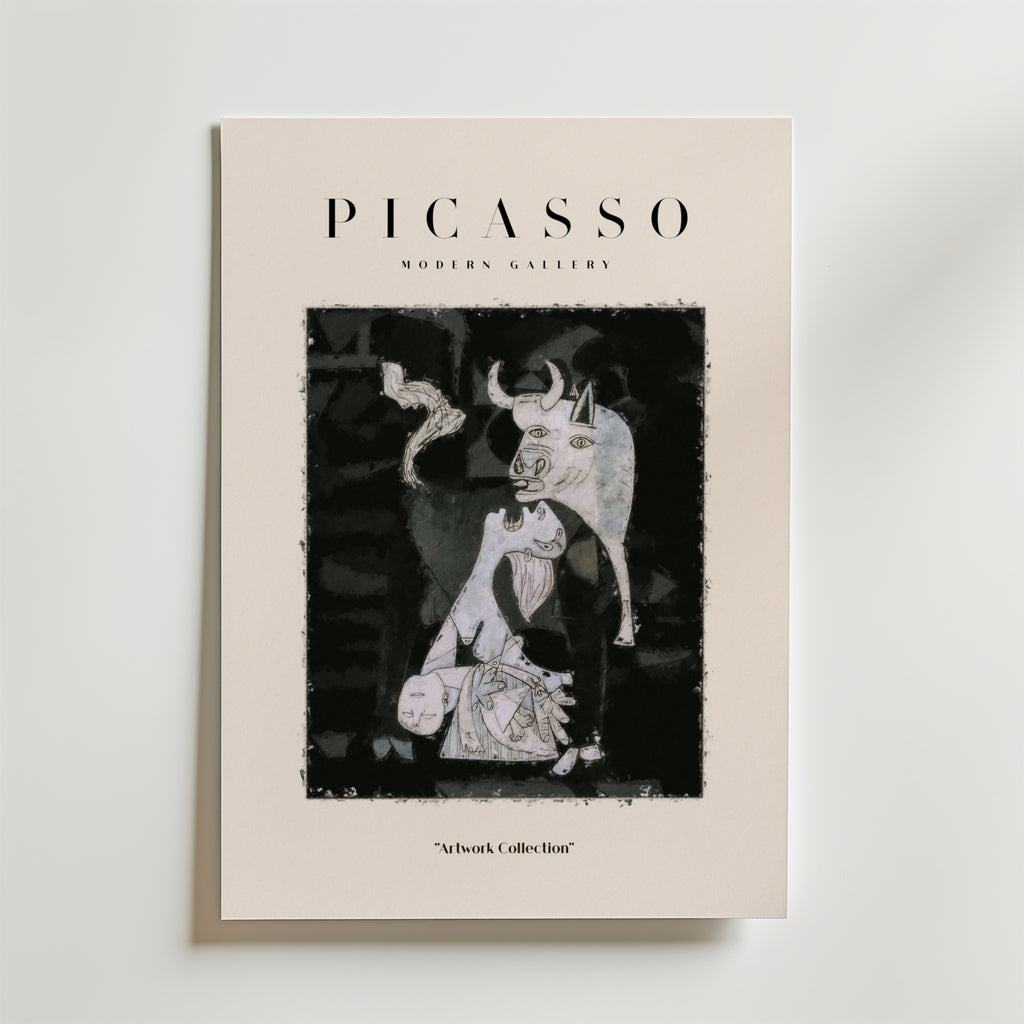 Picasso Beast Of Sorrows – stilfullt konsttryck från Bozetto, tryckt på matt finpapper