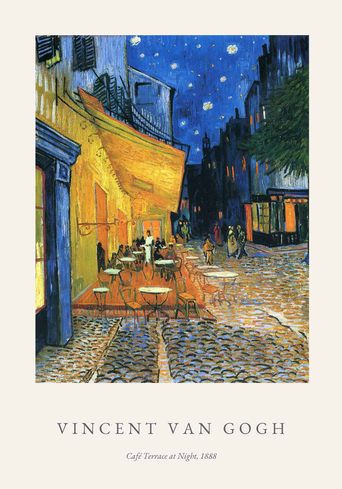 Van Gogh Cafe Terrace At Night – stilfullt konsttryck från Bozetto, tryckt på matt finpapper