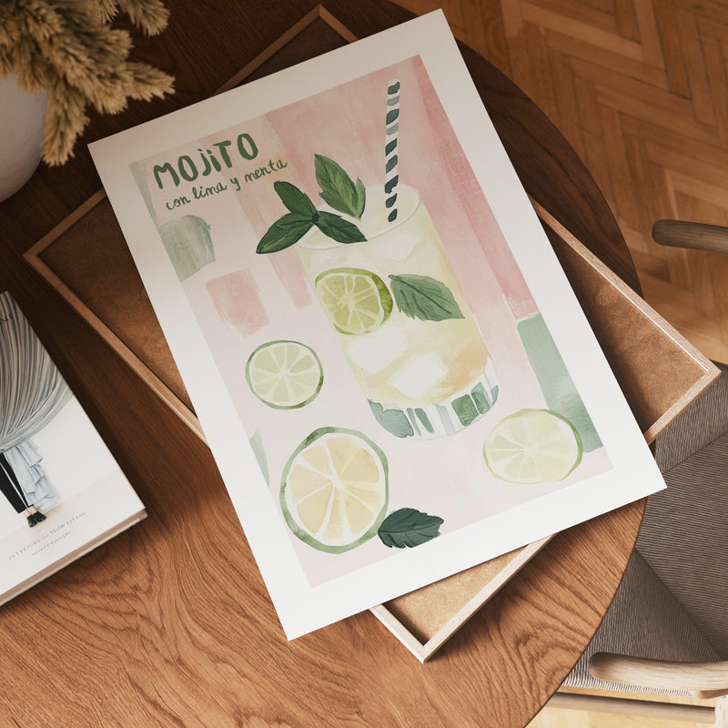 Mojito Con Lima Y Menta Poster