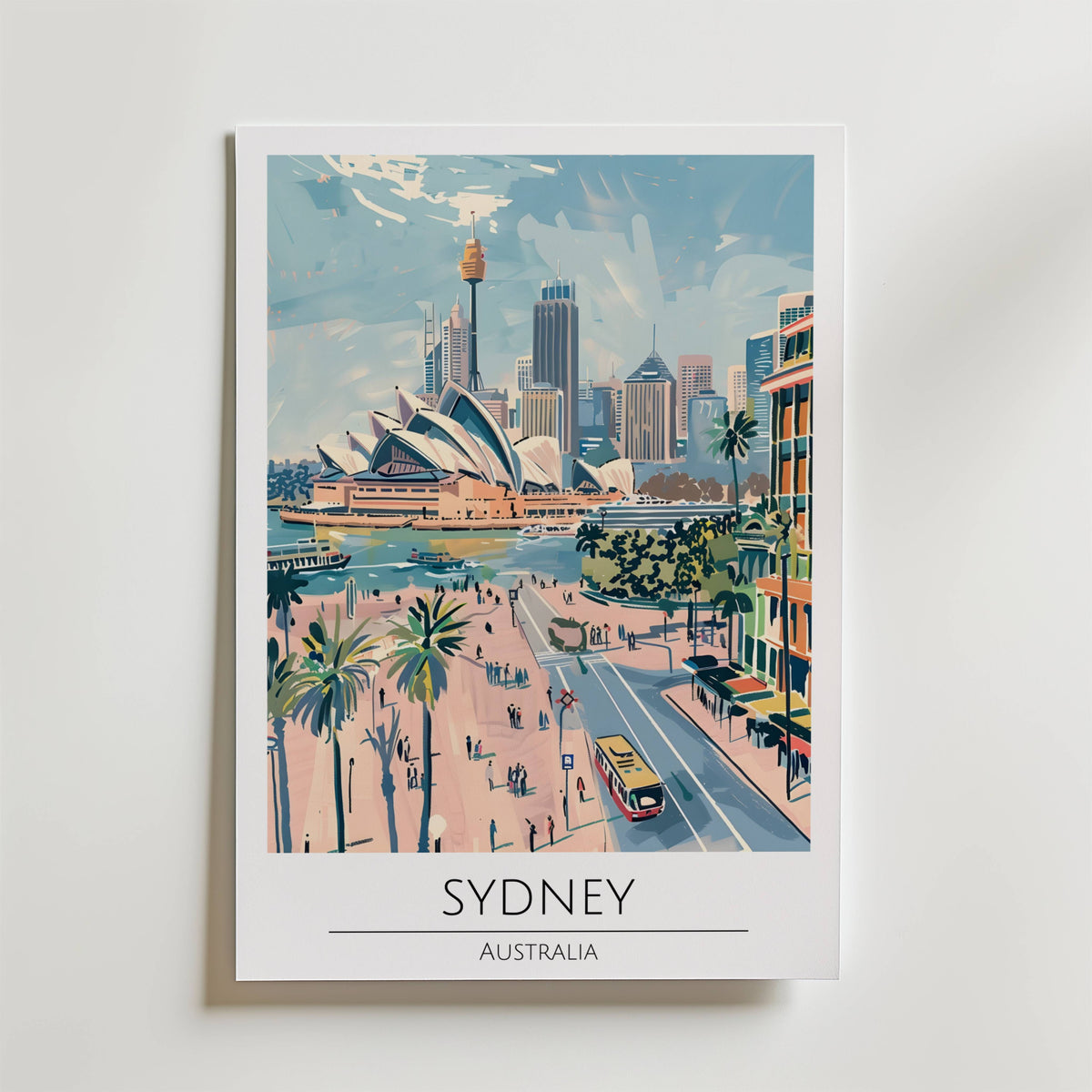 Sydney Harbour Vista – stilfullt konsttryck från Bozetto, tryckt på matt finpapper