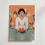 Woman with Oranges – stilfullt konsttryck från Bozetto, tryckt på matt finpapper