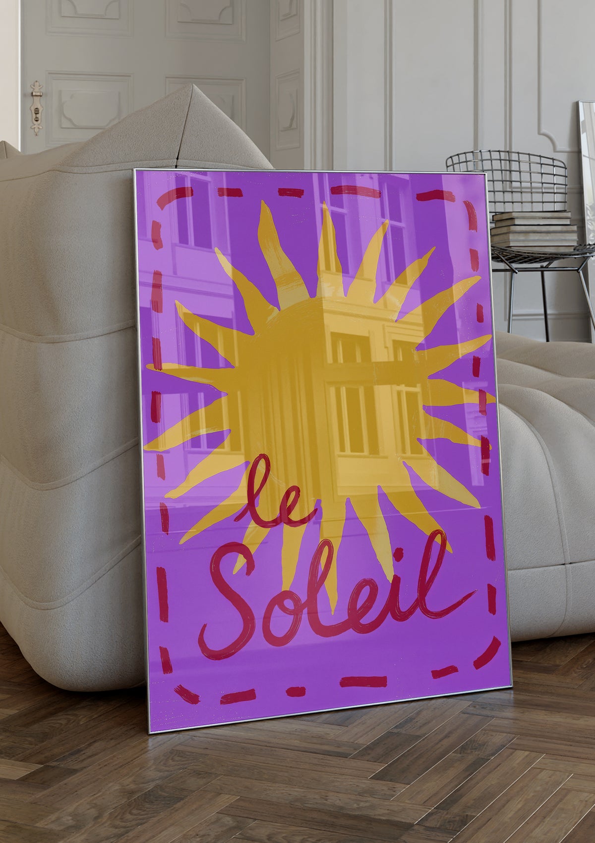 Le Soleil Sun poster visad rakt fram – Bozetto affisch i hög tryckkvalitet i hög tryckkvalitet