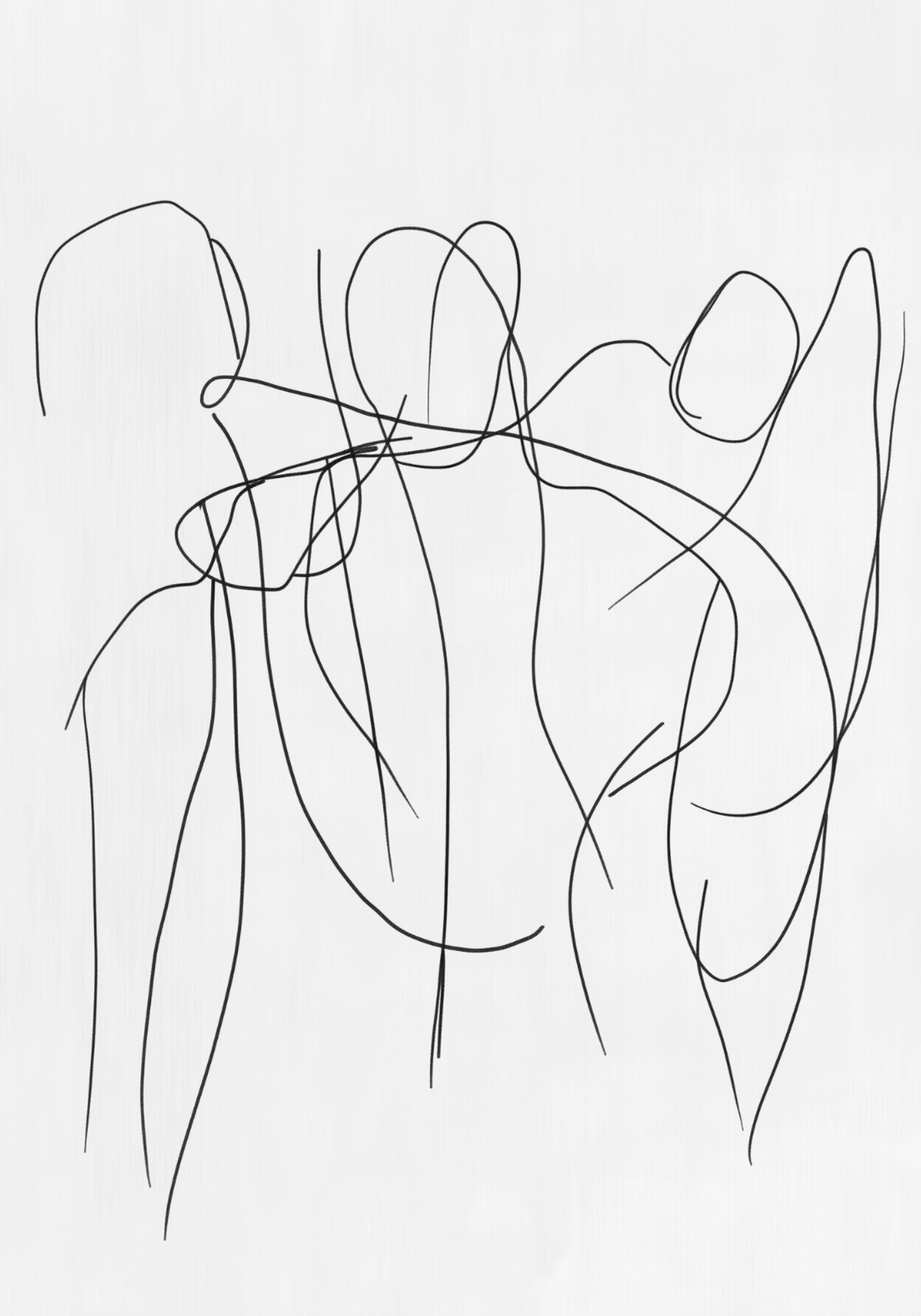 Dancing Line Figures Poster