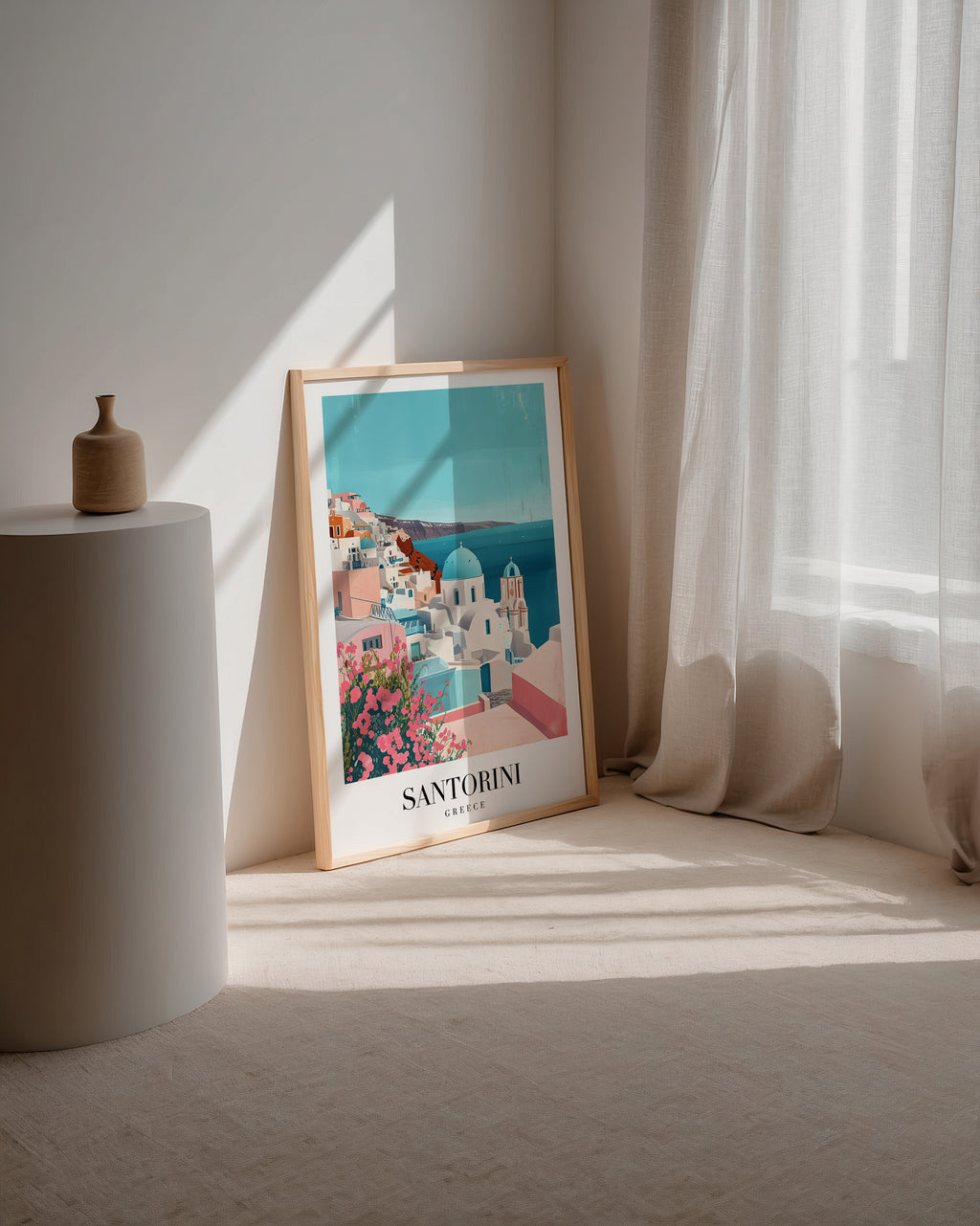 Mockup för The Santorini – se hur affischen ser ut inramad på din vägg, Bozetto i hög tryckkvalitet