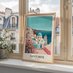 The Santorini poster visad rakt fram – Bozetto affisch i hög tryckkvalitet i hög tryckkvalitet