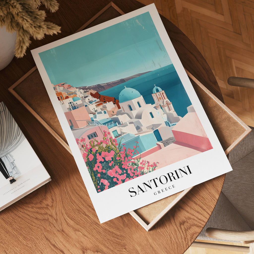 The Santorini – affisch med snyggt motiv, köp enkelt hos Bozetto i flera storlekar