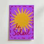 Le Soleil Sun – stilfullt konsttryck från Bozetto, tryckt på matt finpapper i hög tryckkvalitet