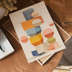 Balancing Shapes poster visad rakt fram – Bozetto affisch i hög tryckkvalitet i hög tryckkvalitet