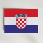 Croatia National Flag Poster – modern konst och stilren konsttryck för hemmet hos Bozetto