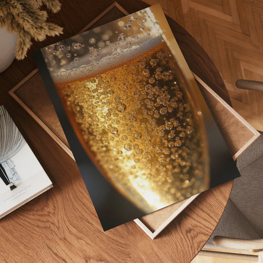 Golden Bubbles Champagne Poster