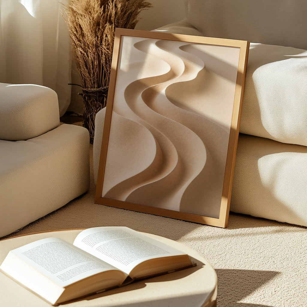 Folded Dune poster i stilrent hem med modern inredning – köp enkelt hos Bozetto i hög kvalitet