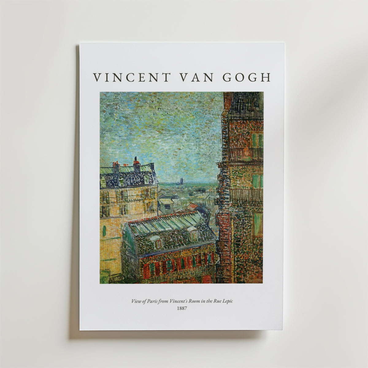 Van Gogh View Of Paris – stilfullt konsttryck från Bozetto, tryckt på matt finpapper