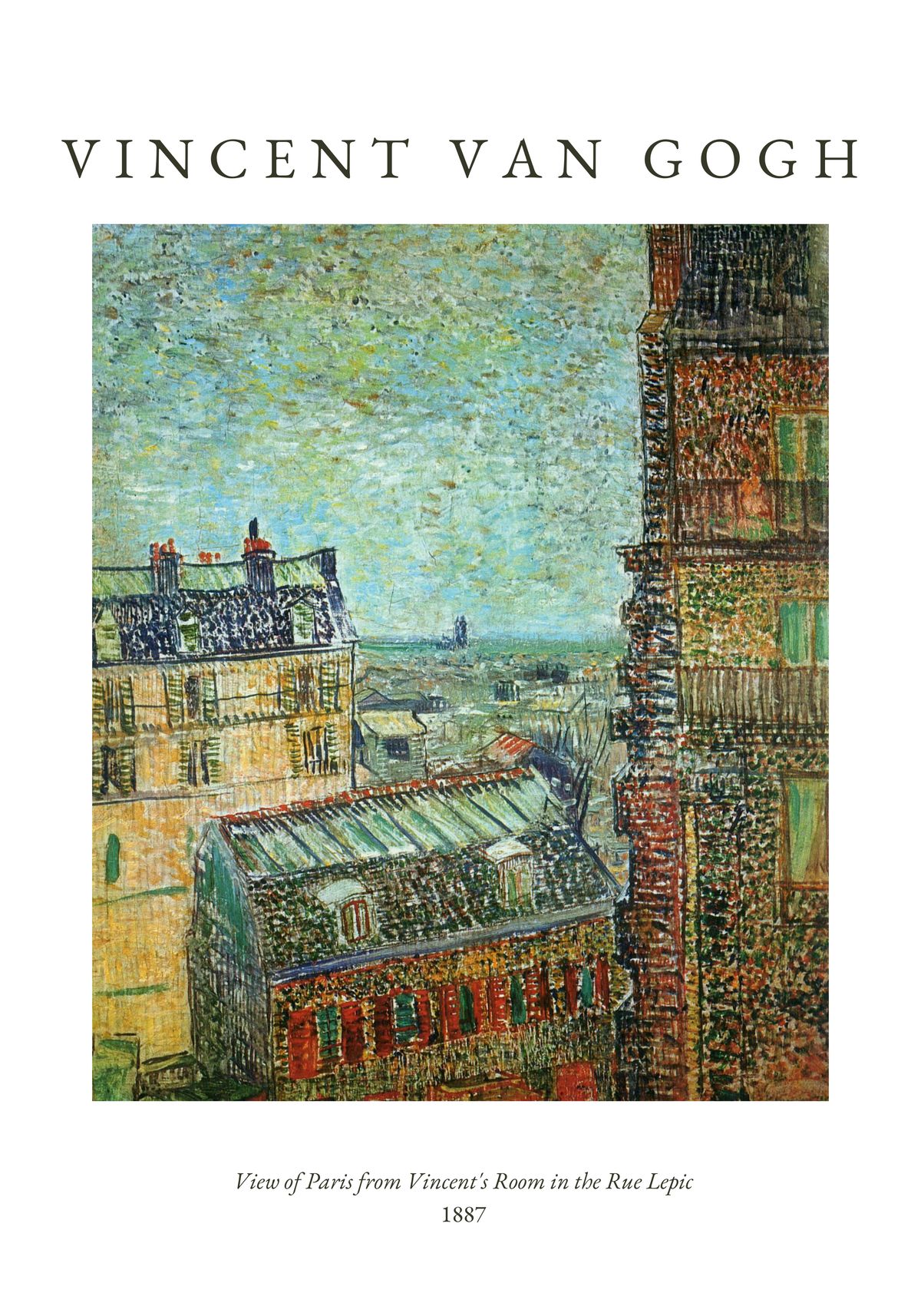 Van Gogh View Of Paris poster visad rakt fram – Bozetto affisch i hög tryckkvalitet