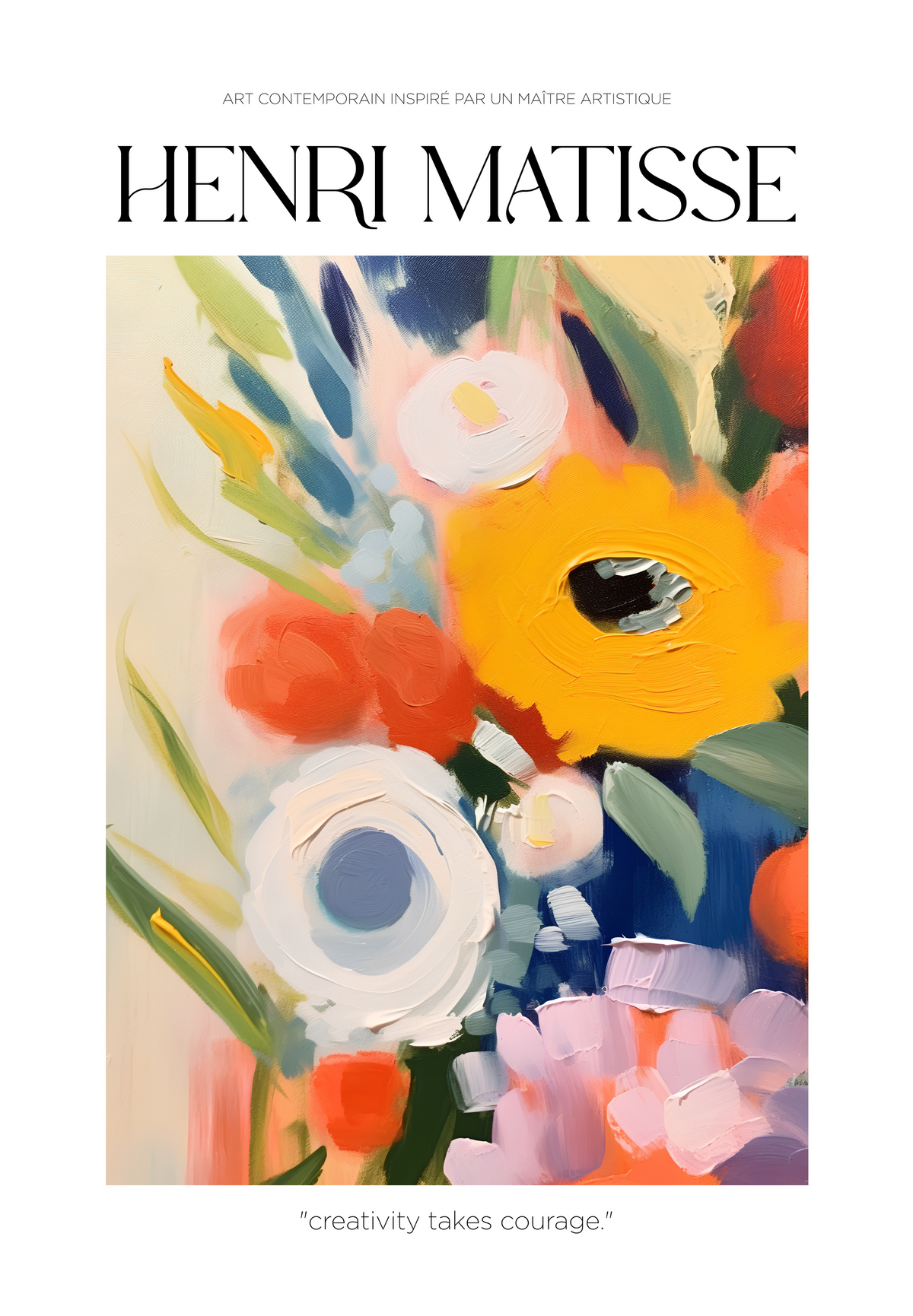 Courage in Bloom Matisse poster visad rakt fram – Bozetto affisch i hög tryckkvalitet