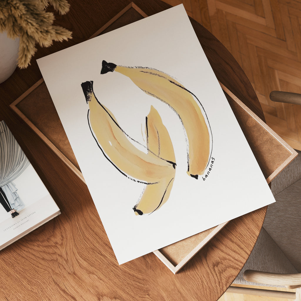 Banana Joy poster visad rakt fram – Bozetto affisch i hög tryckkvalitet i hög tryckkvalitet